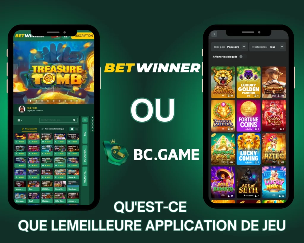 BC.Game vs BetWinner de l'Application Mobile